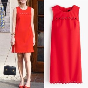 J. CREW Scalloped Grommet Sheath Cocktail Dress
